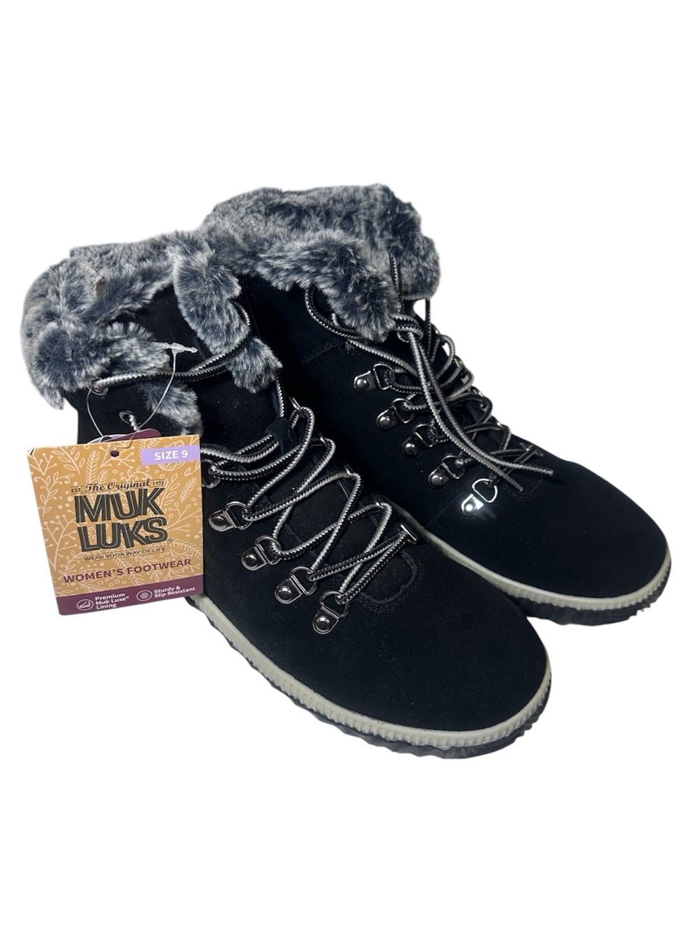 Muk Luks NWT black winter snow boots women’s 9